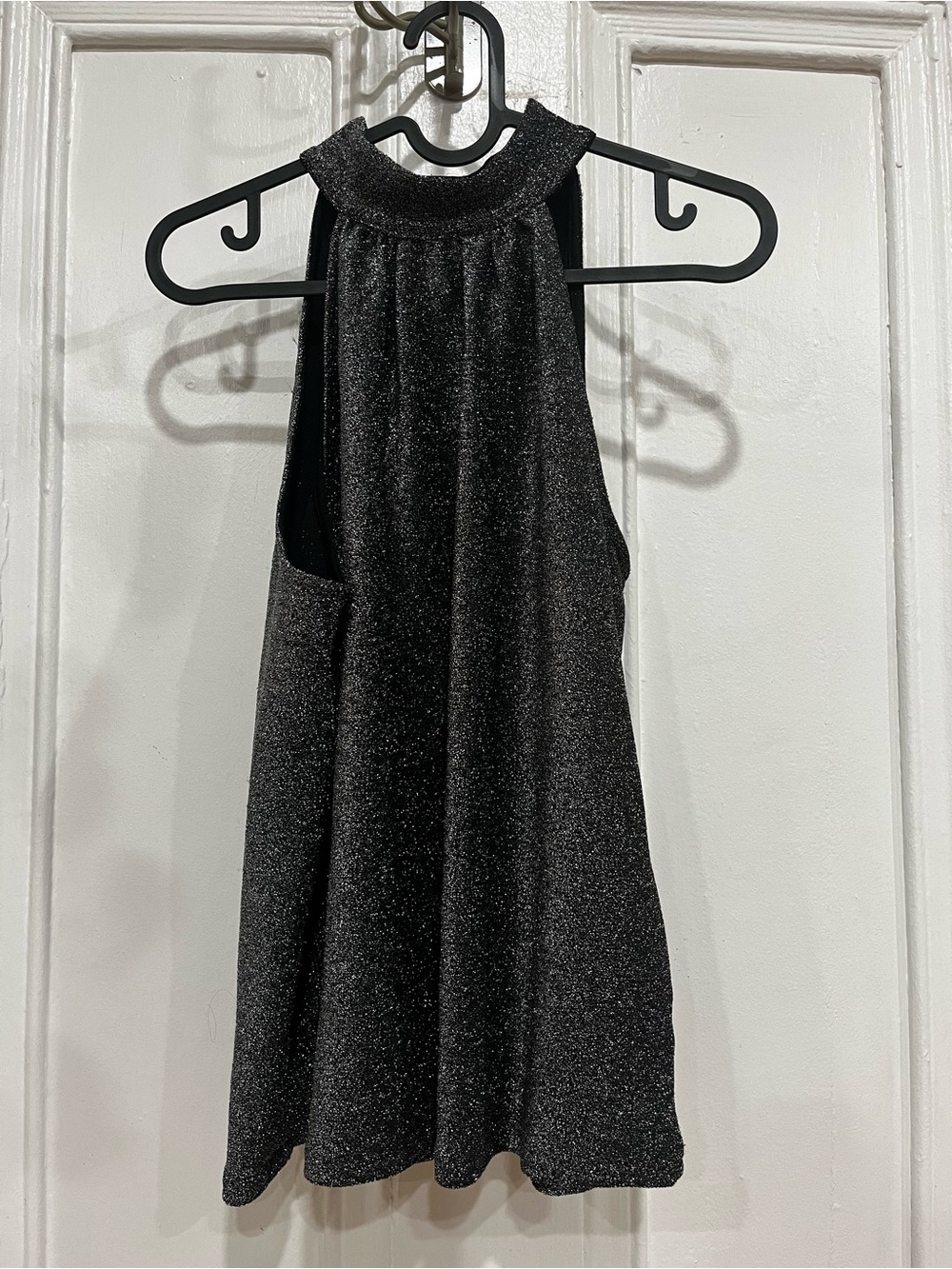 Vintage Black Sparkle Halter Top
